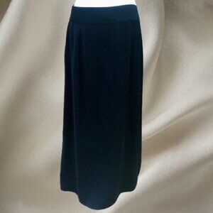 Chico's Women's Black Midi/Maxi Length Skirt, Side Zipper, Classic (Sz 2/L)